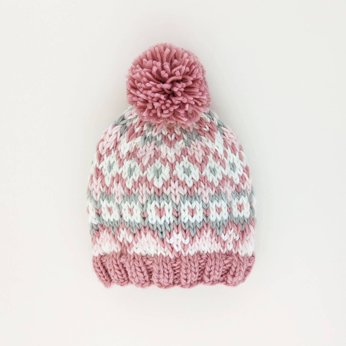 Fairisle Rosy Beanie