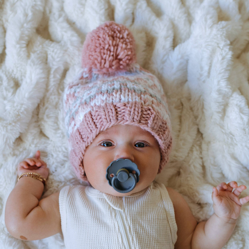 Fairisle Rosy Beanie