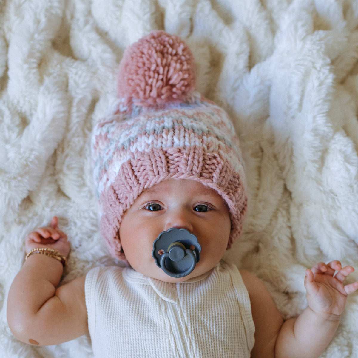 Fairisle Rosy Beanie