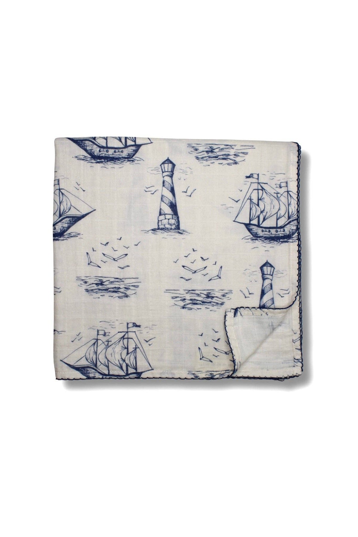 Harbor Voyage Muslin Blanket