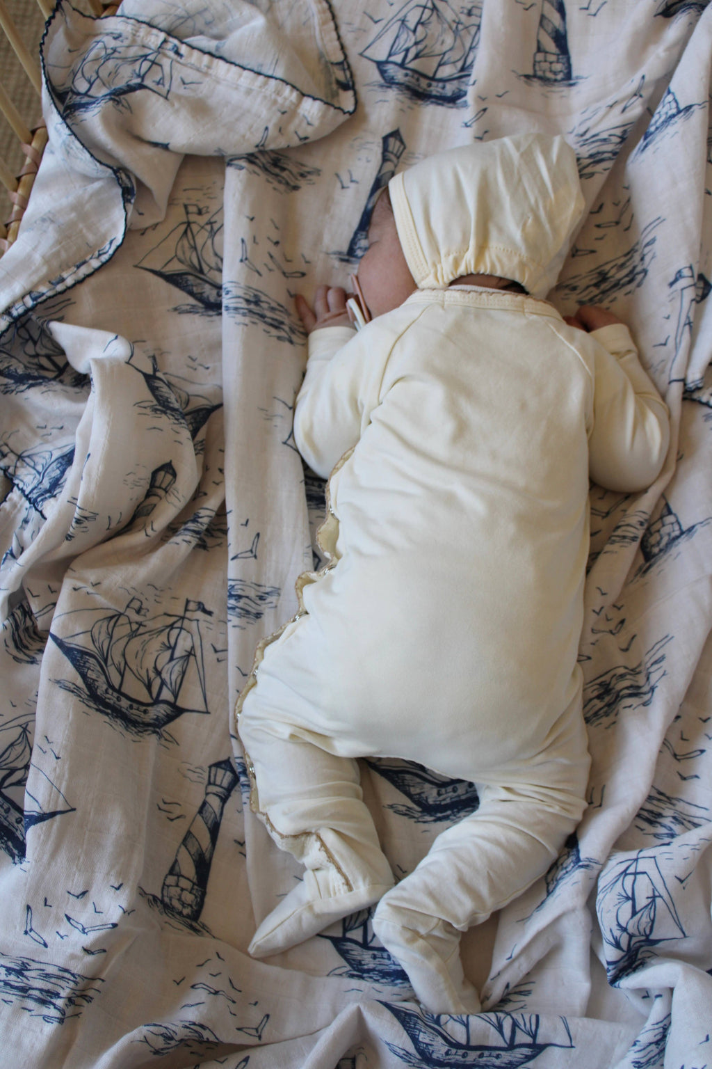 Harbor Voyage Muslin Blanket