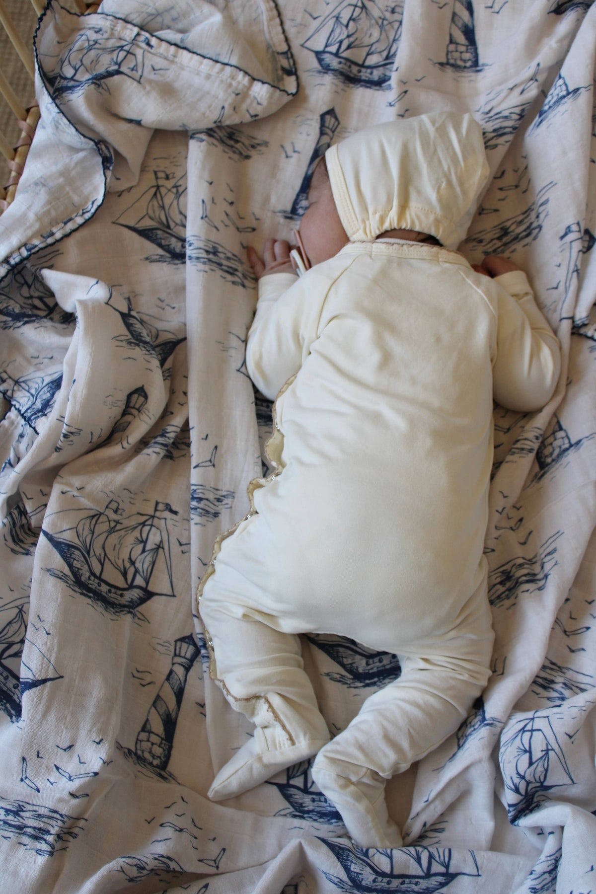 Harbor Voyage Muslin Blanket