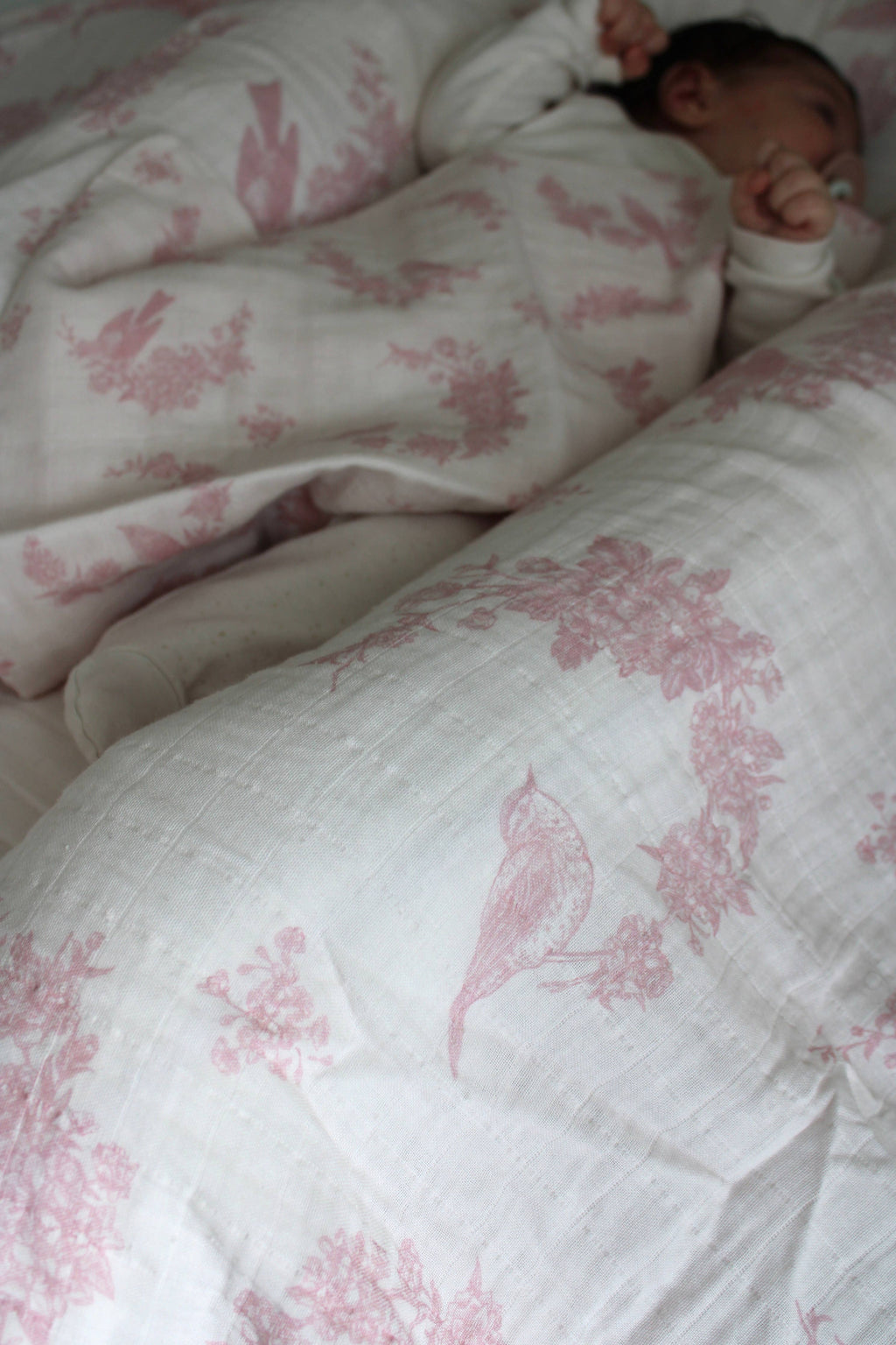 Blush Garden Muslin Blanket