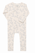 Soft Blue Vine Bamboo Wrap Footie