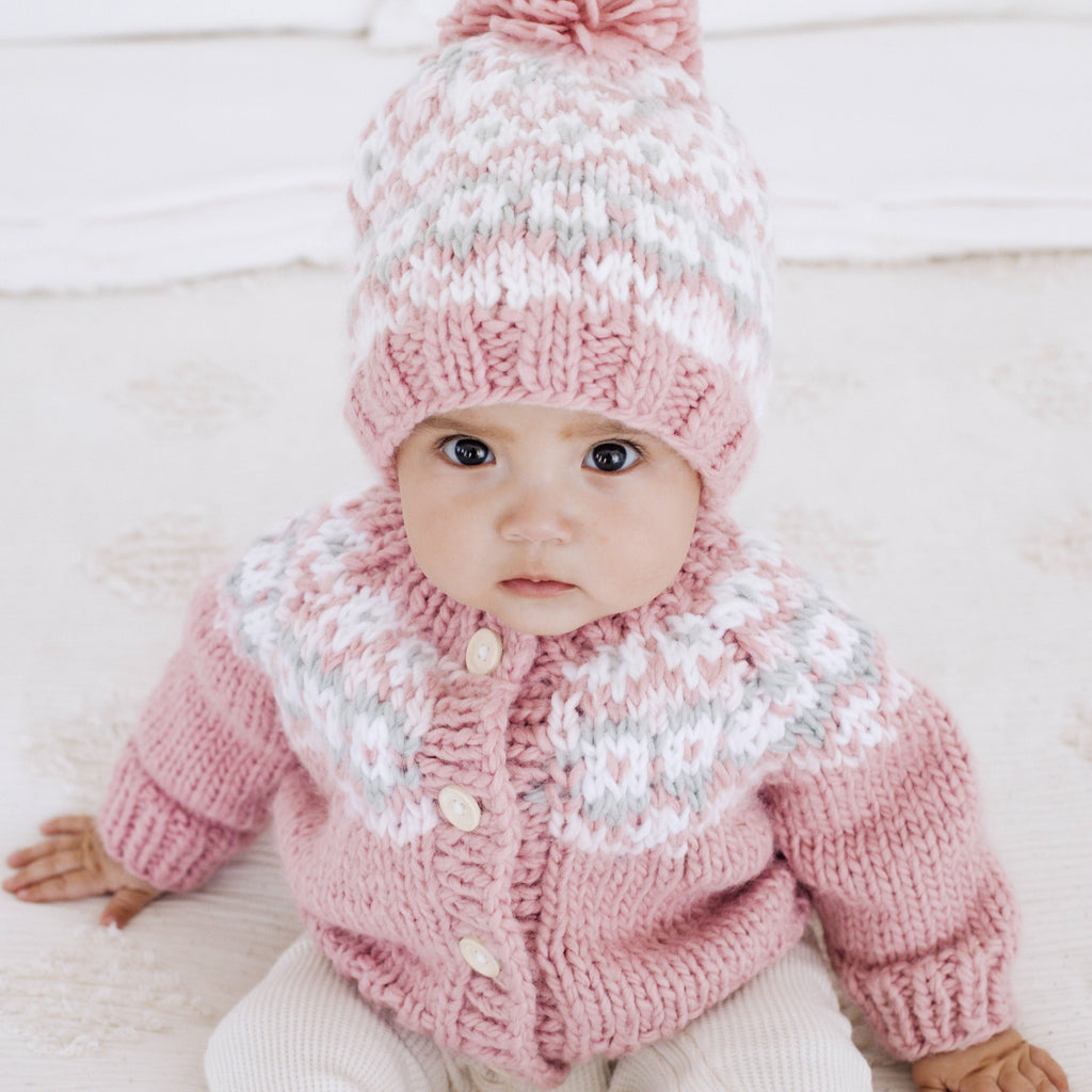 Fairisle Rosy Cardigan Sweater
