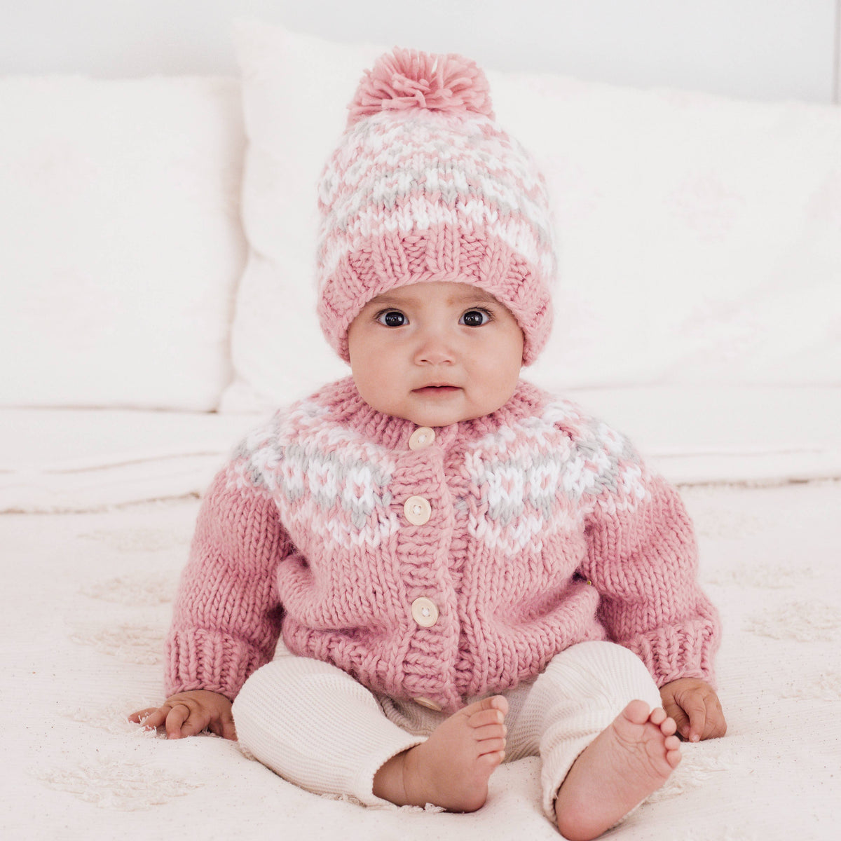Fairisle Rosy Cardigan Sweater