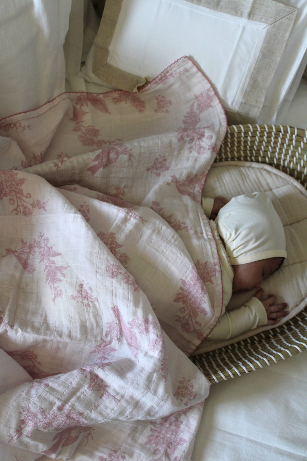 Blush Garden Muslin Blanket