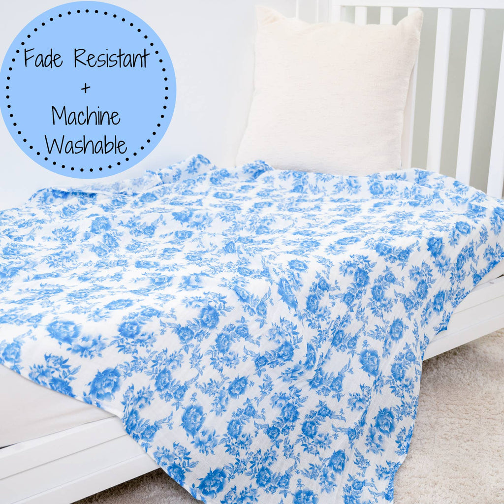 Peony for Your Thoughts Muslin Swaddle Blanket