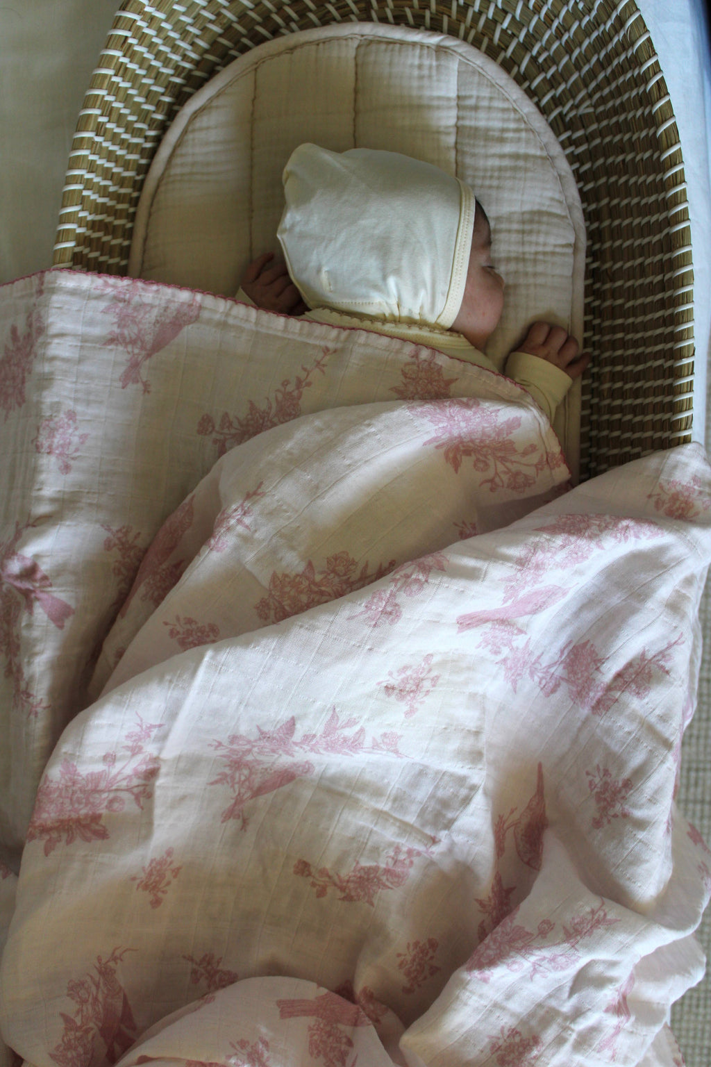 Blush Garden Muslin Blanket