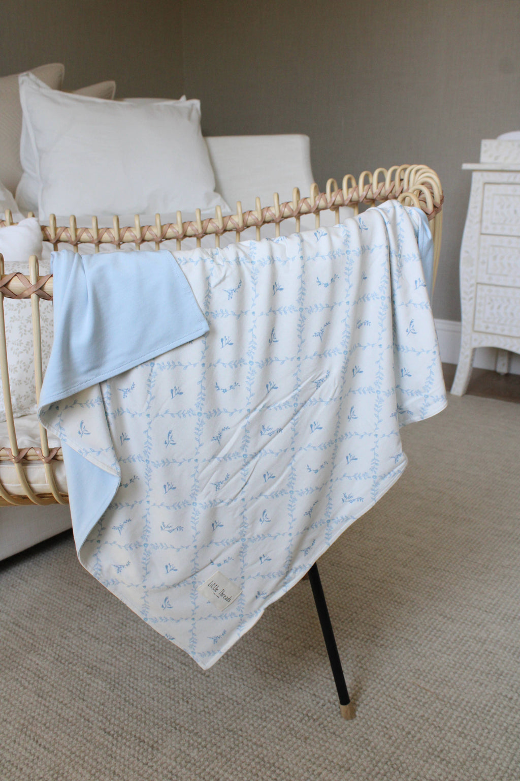 Blue Lattice Jersey Blanket