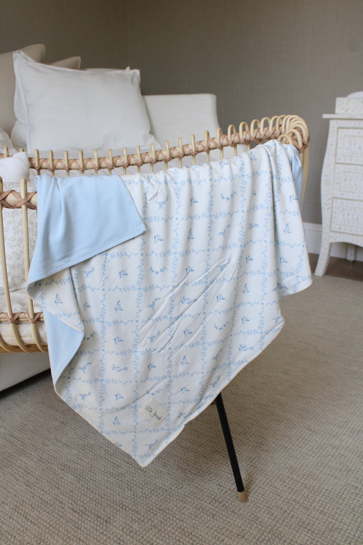 Blue Lattice Jersey Blanket