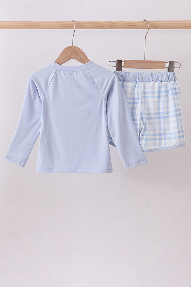 Harbor Gingham Rash Guard Set