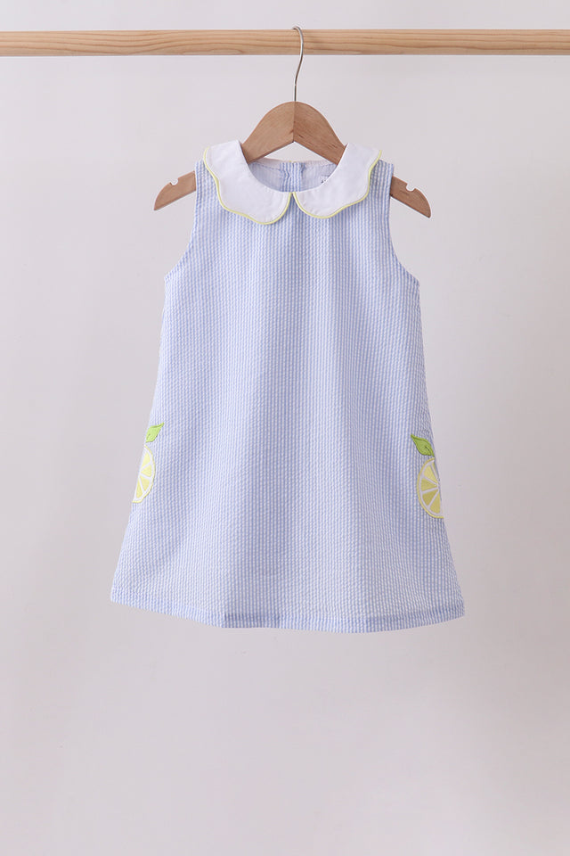 Lemon Blossom Seersucker Dress