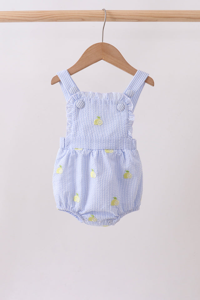 Lemon Seersucker Bubble Romper