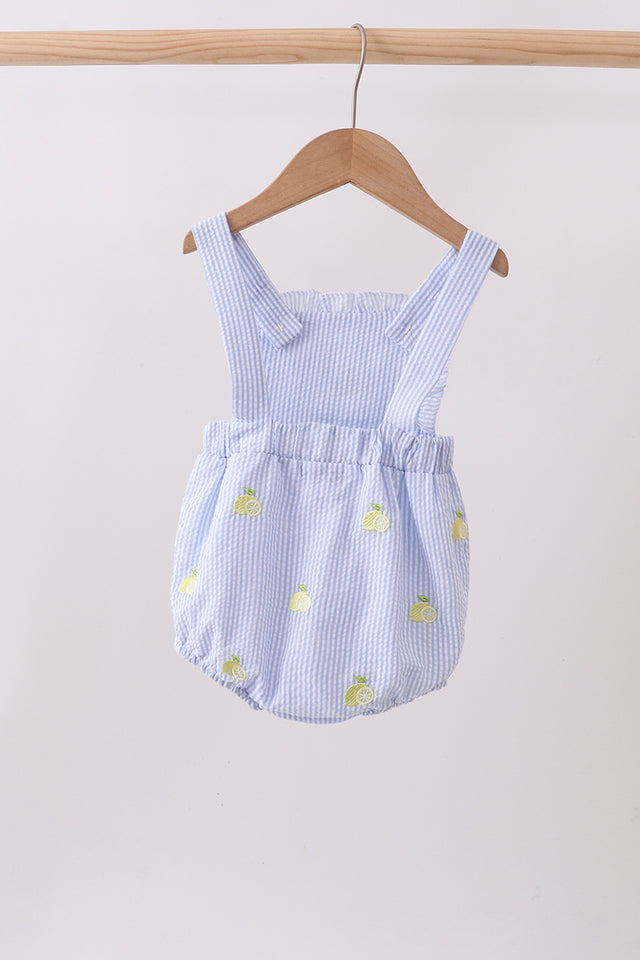 Lemon Seersucker Bubble Romper