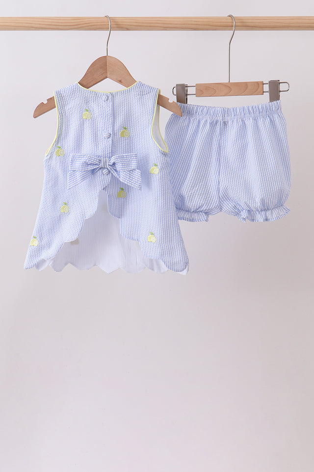 Lemon Blossom Seersucker Set