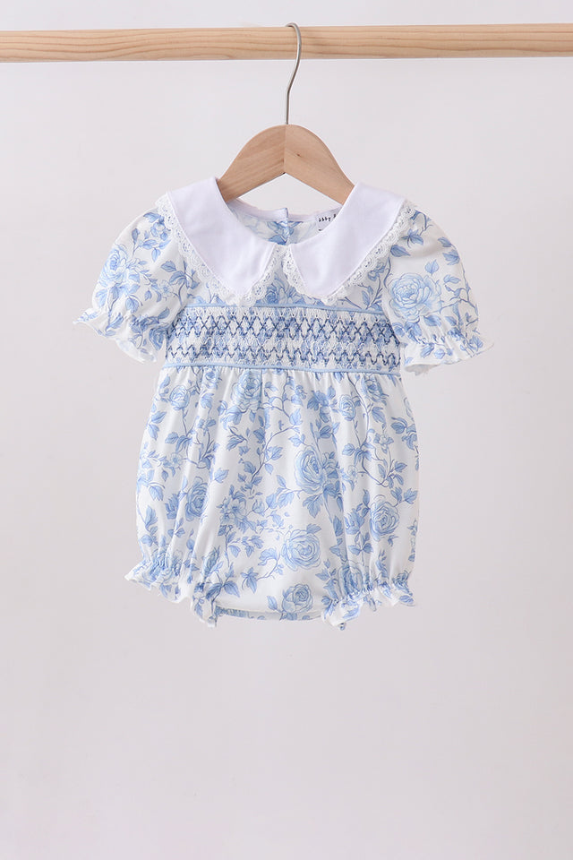 Blue Rose Bubble Romper