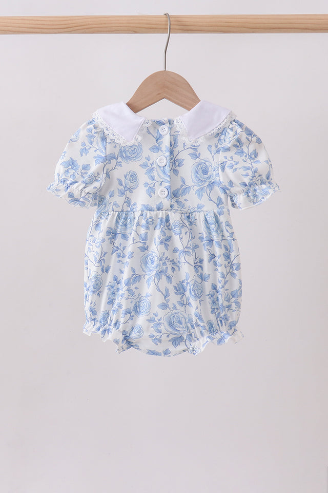 Blue Rose Bubble Romper