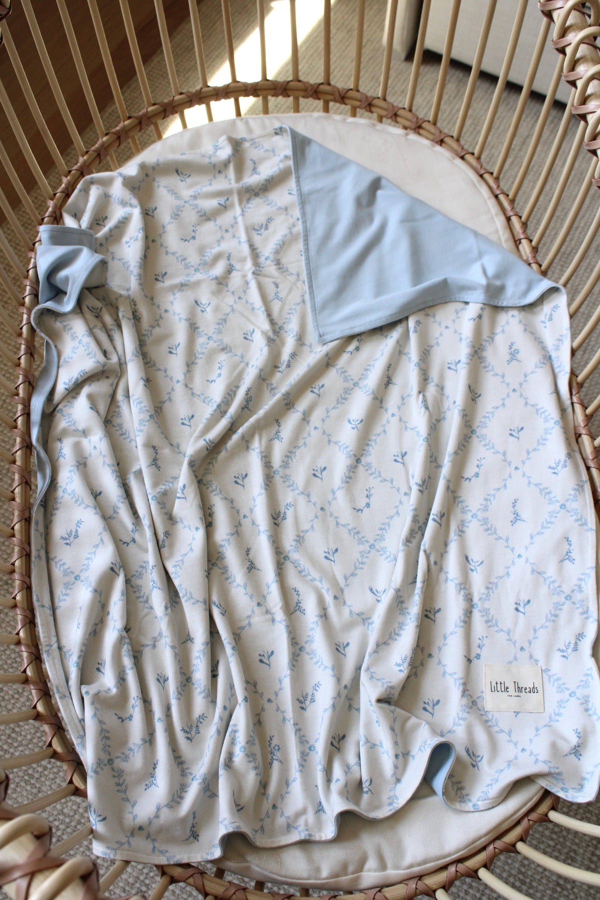 Blue Lattice Jersey Blanket