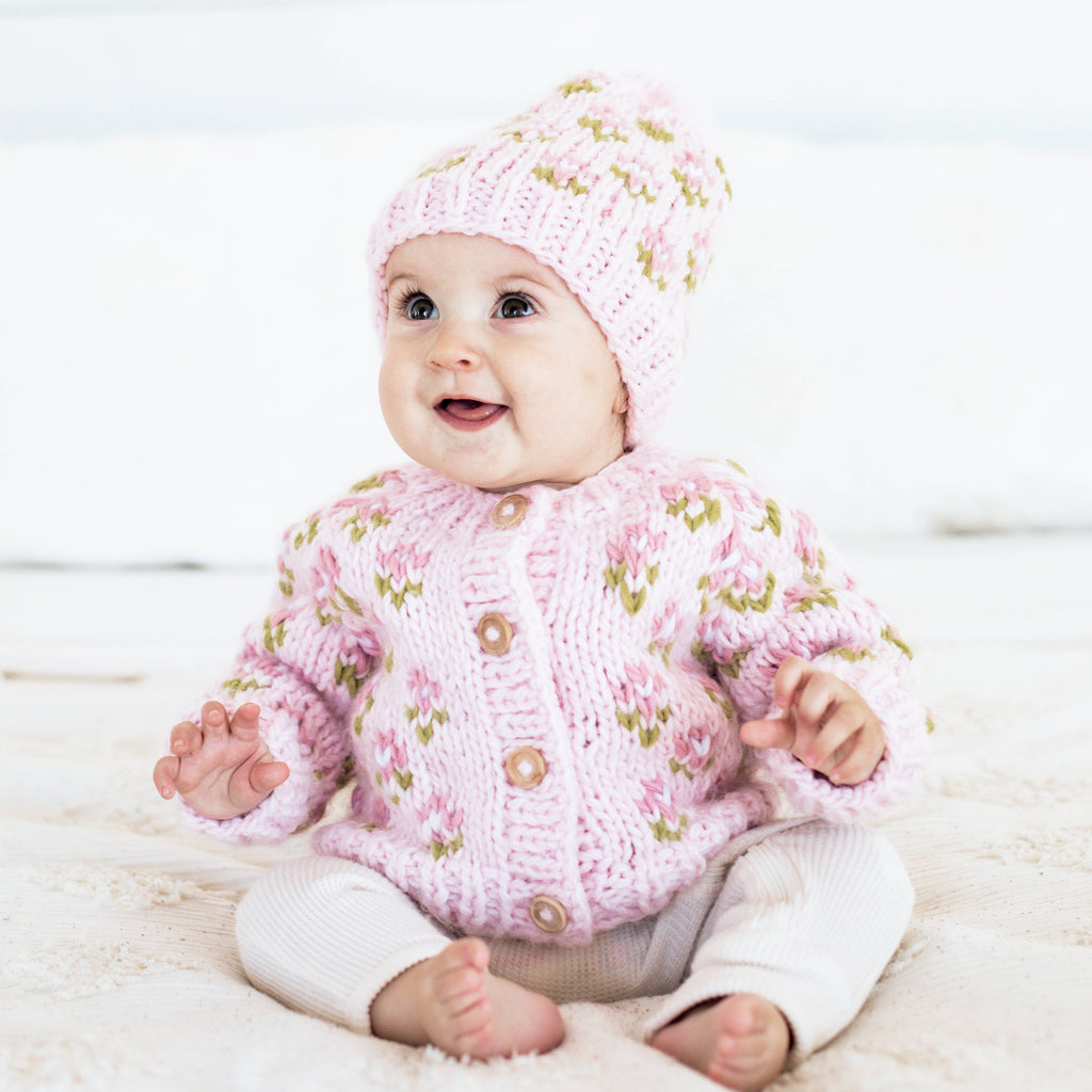 Bitty Blooms Blush Beanie