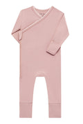Solid Mauve Scalloped Bamboo Wrap Footie