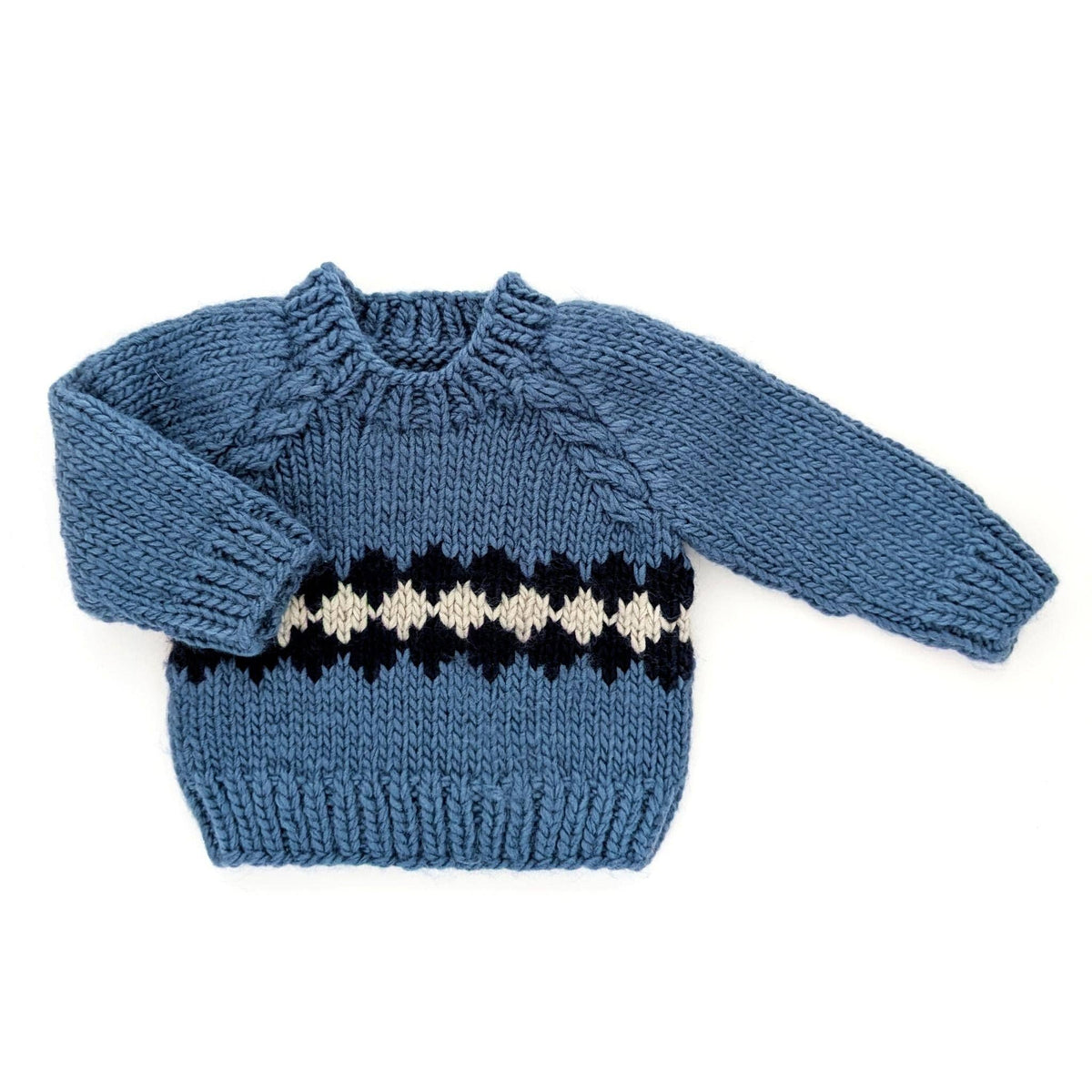 Geo Sweater Slate Blue