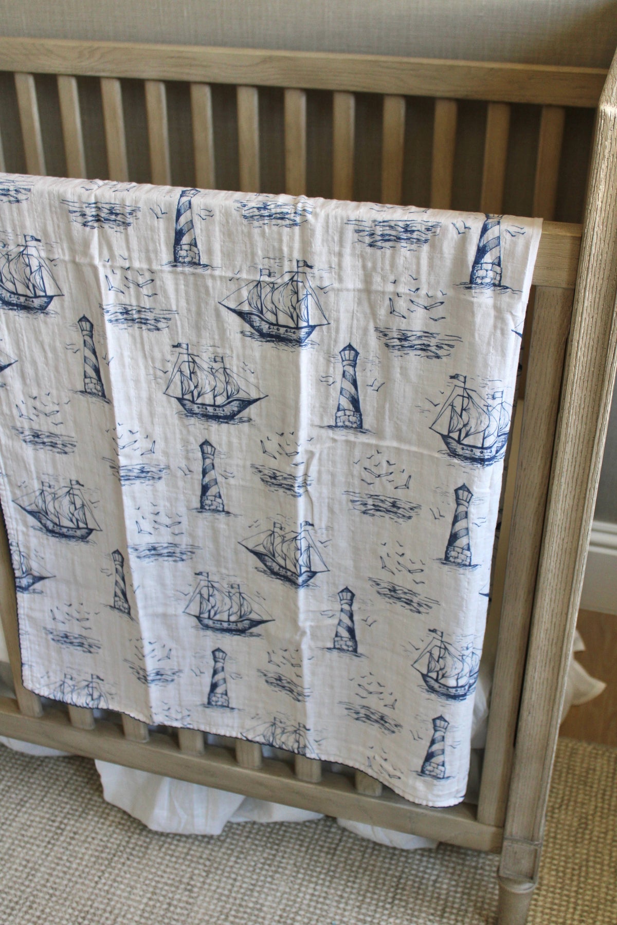 Harbor Voyage Muslin Blanket