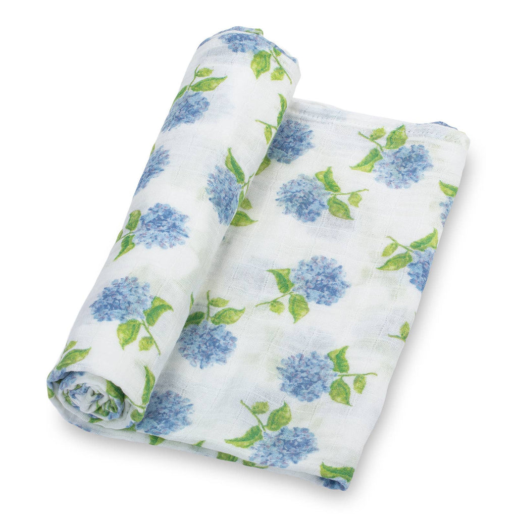 Hydrangea Muslin Swaddle Blanket