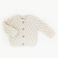 Waffle Cardigan Sweater Natural