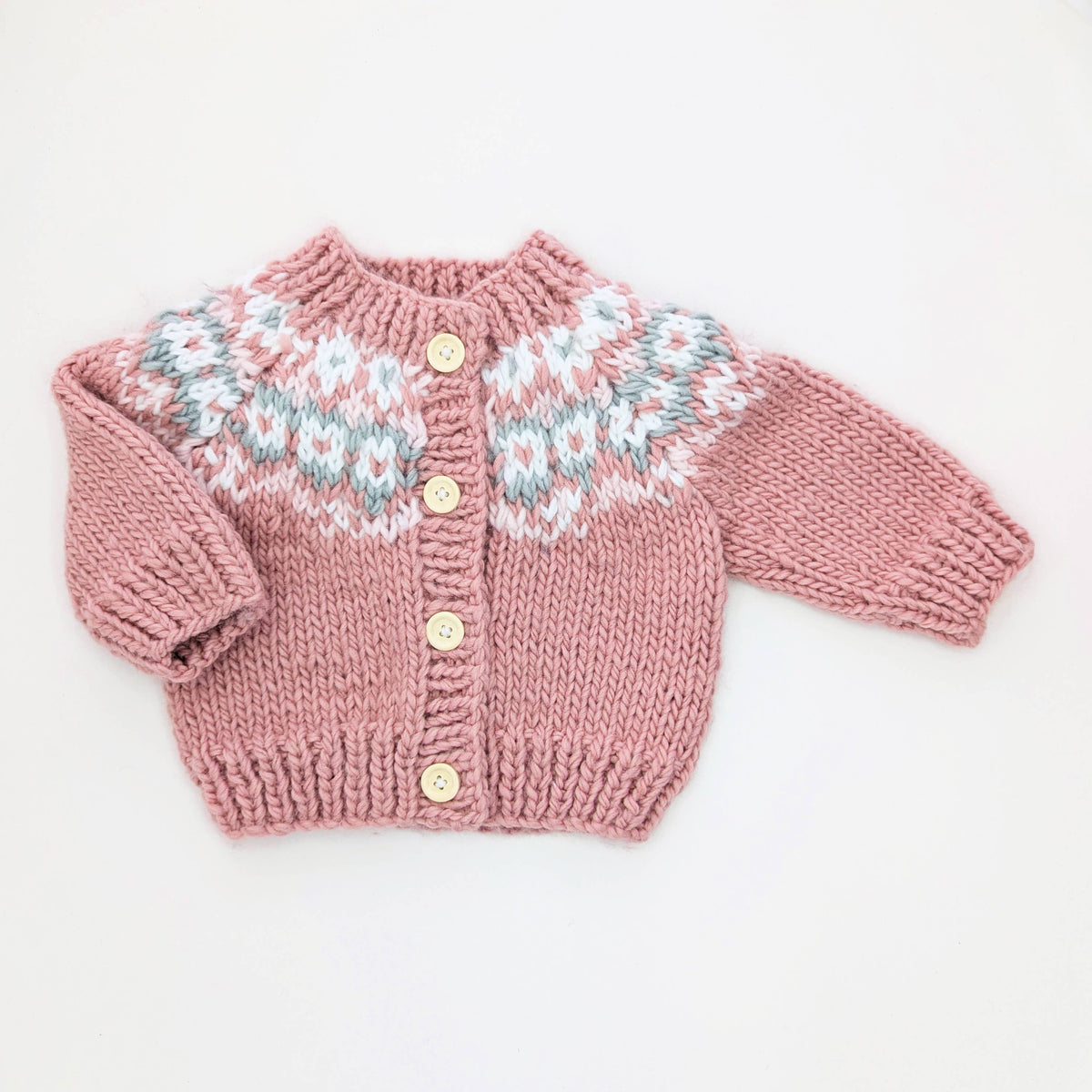 Fairisle Rosy Cardigan Sweater