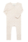 Mauve Lattice Bamboo Wrap Footie: 9-12 months