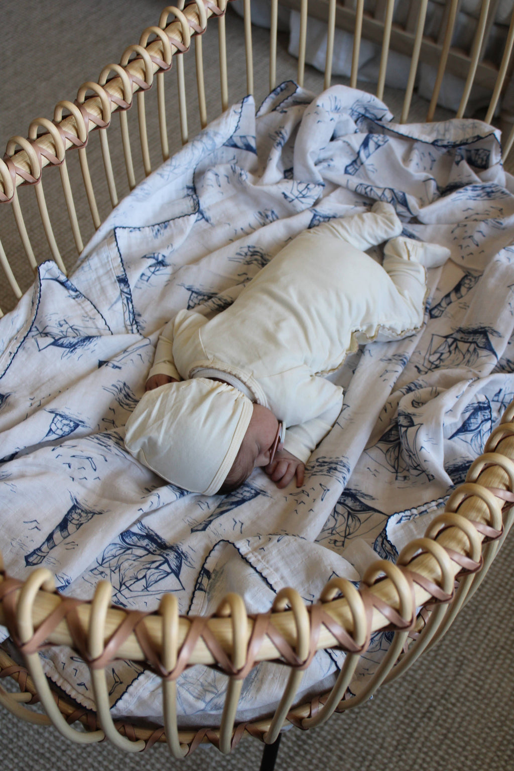 Harbor Voyage Muslin Blanket
